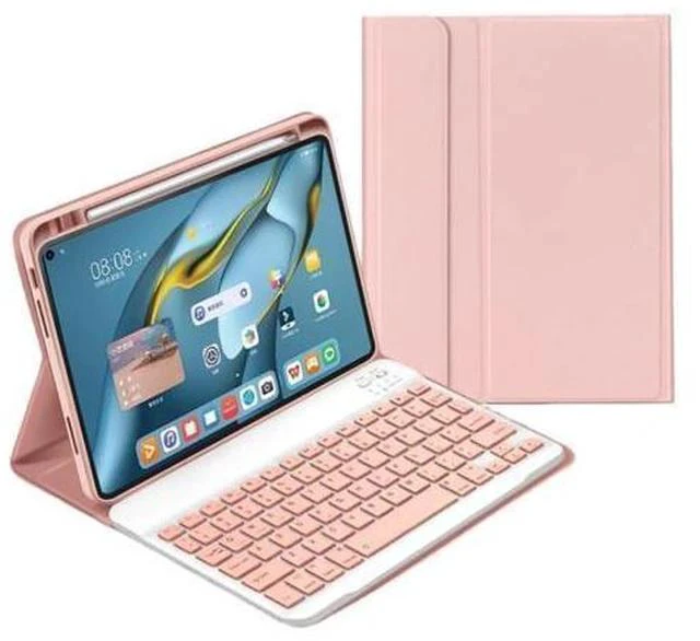 Main image of AnMengXinLing Keyboard Case for iPad iPad Air 11 Inch (M2)/ Air 5th 4th Generation/Pro11 4th 3rd 2nd 1st Gen, Slim Magnetic Detachable iPad Air 6 2024 Keyboard Tablet Cover with Pencil Holder, Pink