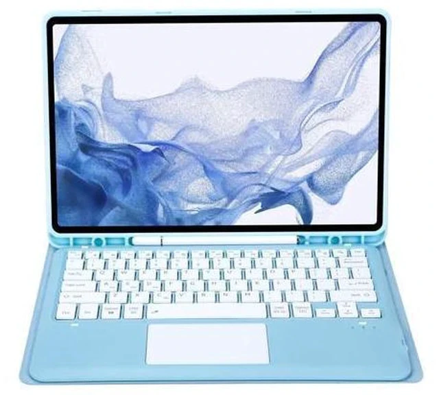 Alt view image 5 of 5 - AnMengXinLing Case for iPad Air 13 Inch 2024 with Touchpad Keyboard, Keyboard Case for iPad Pro 12.9 6th/5th/4th Generation with Pencil Holder Trackpad Detachable Keyboard (Sky Blue)
