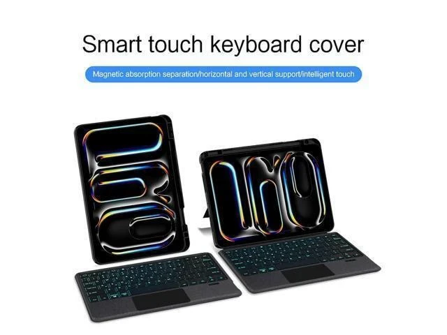 Alt view image 7 of 7 - kaidisen Backlit Keyboard Case for iPad Pro 11 inch M4 2024 Keyboard with Touchpad Backlight Portrait Mode Magnetic Detachable Touch Keyboard Case