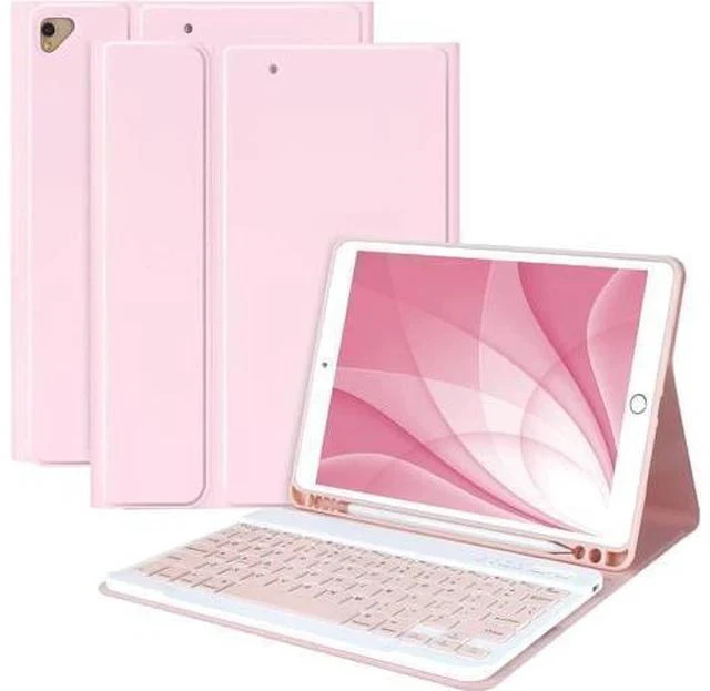 Main image of Keyboard Case for iPad 10.2" 9th 8th 7th Generation, with Detachable Bluetooth and Pencil Holder, 10.2 Inch/iPad Air 10.5"(3rd Gen)/iPad Pro 10.5 in, Auto Sleep/Wake Function (Pink)
