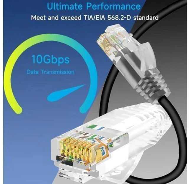 Alt view image 2 of 7 - Cat6a Slim Ethernet Patch Cable 1 ft (24 Pack), Cat6a Patch Cable for Data Centers, Cat 6 Patch Cable 10G, Network Patch Cables for Home and Enterprise Network -Black