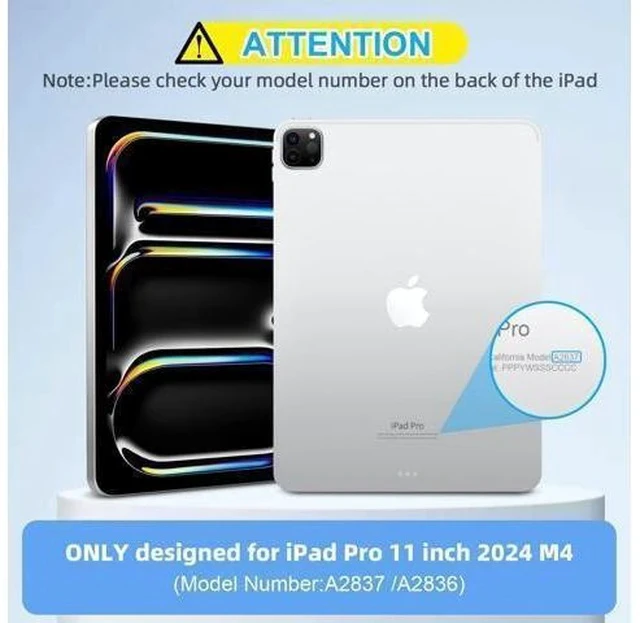 Alt view image 7 of 7 - GOOJODOQ Magnetic Keyboard Case for iPad Pro 11-inch(M4,2024),Click-Anywhere Trackpad with 7 Color Backlit for iPad Pro 11 Keyboard-Black-White