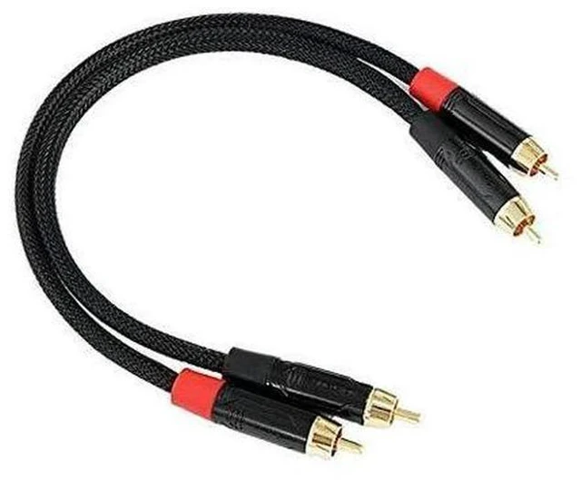 Main image of C003 RCA Male to Male ROXTONE RCA 2 Core HiFi Single Channel Audio Cable 25cm
