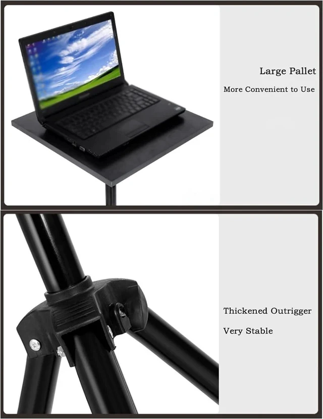 Alt view image 3 of 5 - Projector Stand Desktop Elevation Bracket Hanging Portable Floor Stand Projector Tray Tool Home Universal Projector Stand Projector Bracket(1.4M)