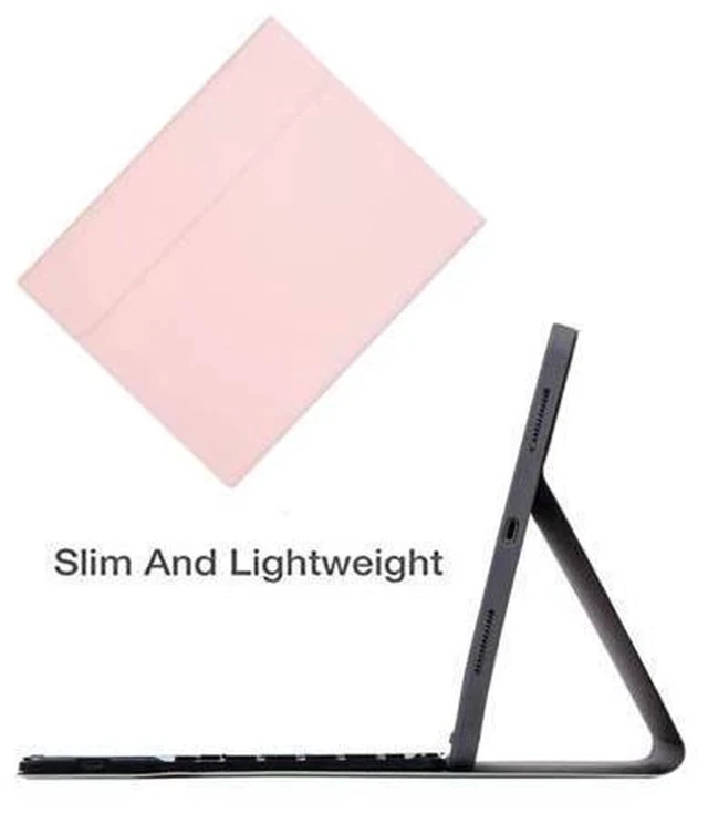 Alt view image 5 of 5 - CHAINORA Touchpad Keyboard Case for iPad 10th Generation (10.9" inch, 2022), 7 Colors Backlit Slim Folio Cover Detachable Bluetooth Keyboard with Pencil Holder(Pink)