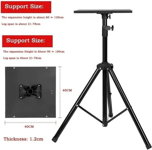 Alt view image 2 of 5 - Projector Stand Desktop Elevation Bracket Hanging Portable Floor Stand Projector Tray Tool Home Universal Projector Stand Projector Bracket(1.4M)