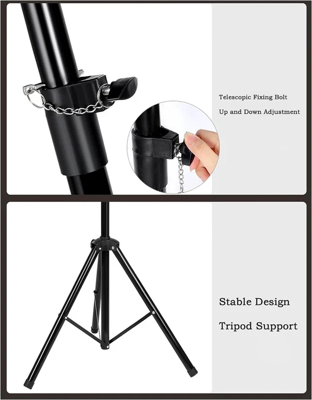 Alt view image 4 of 5 - Projector Stand Desktop Elevation Bracket Hanging Portable Floor Stand Projector Tray Tool Home Universal Projector Stand Projector Bracket(1.4M)