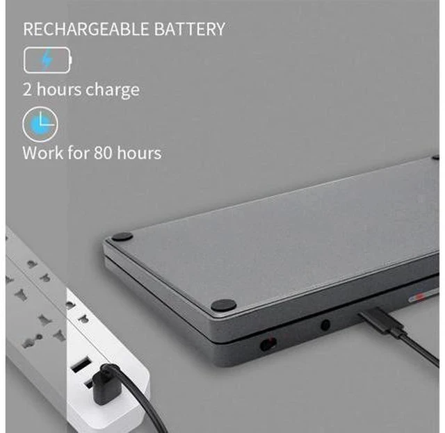 Alt view image 2 of 2 - Foldable Bluetooth Keyboard, Portable Keyboard with Sensitive Touchpad and Stand, Pocket Sized Folding Travel Keypad Compatible with iOS for Android Phone Tablet