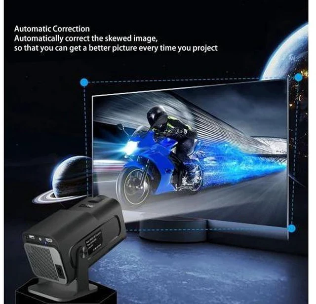 Alt view image 5 of 7 - Mini Projector, 4K 1080P Support Portable Projector with 2.4G 5G Wi Fi BT, 180° Rotatable Outdoor Projector Supported 10000 Lumens, Auto Keystone, for Phone, PC, Laptop (US Plug)