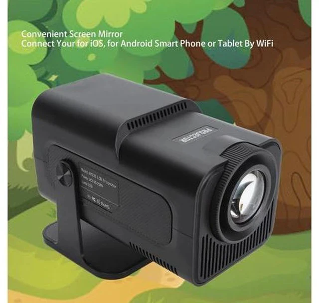 Alt view image 4 of 7 - Mini Projector, 4K 1080P Support Portable Projector with 2.4G 5G Wi Fi BT, 180° Rotatable Outdoor Projector Supported 10000 Lumens, Auto Keystone, for Phone, PC, Laptop (US Plug)
