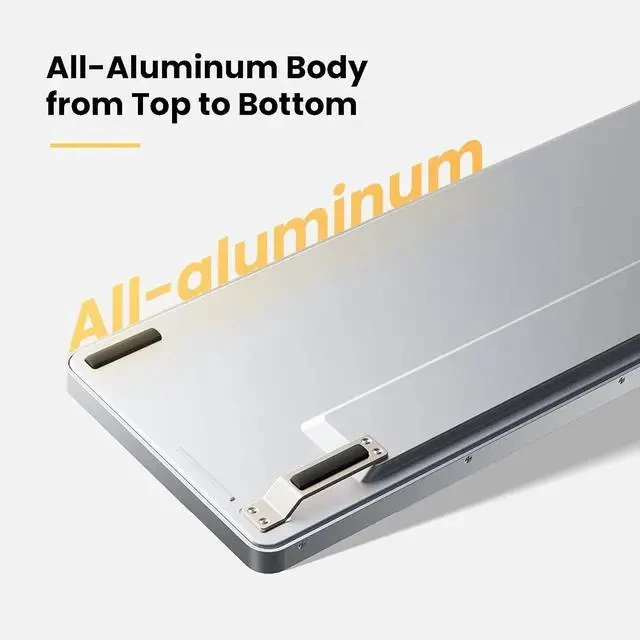 Alt view image 4 of 5 - Flow Low84 Low Profile Mechanical Keyboard, 75 Percent Rechargeable Wireless Keyboards with Bluetooth and Wired Connection, Black Phantom Tactile Switches and Ghost liear Switches