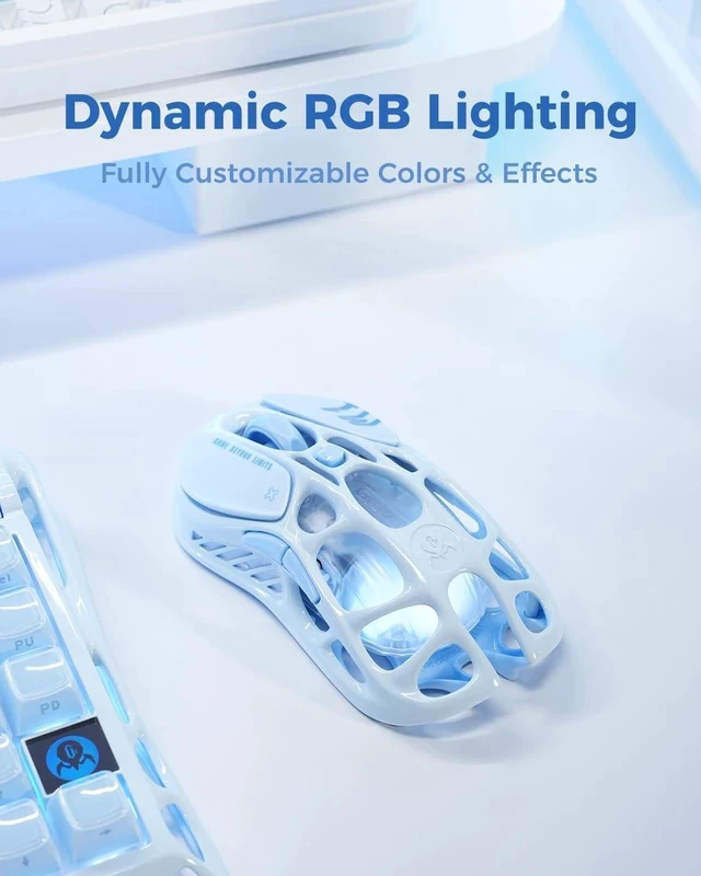 Alt view image 7 of 7 - Mercury K1 Keyboard & M1 Pro Mouse - Ice Blue