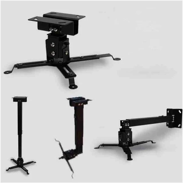 Alt view image 4 of 6 - Portable Projector Stand Black Color Projector Ceiling Mount Adjustable 43 to 65cm Roof Bracket for DLP LCD LED Wall Hanger Adjustable Projector Mount