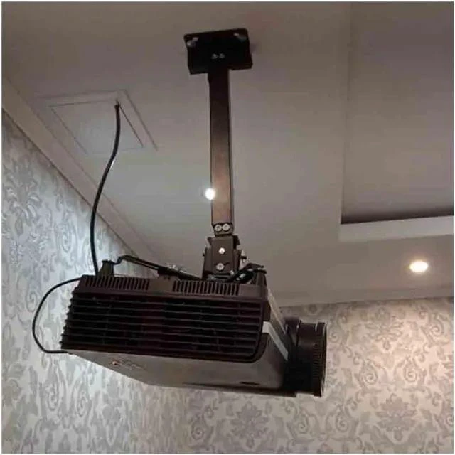 Alt view image 5 of 6 - Portable Projector Stand Black Color Projector Ceiling Mount Adjustable 43 to 65cm Roof Bracket for DLP LCD LED Wall Hanger Adjustable Projector Mount