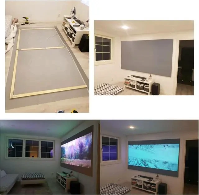 Alt view image 6 of 7 - Projector Screen Projector Screen Projector Screen Fabric 100 120 Inch Screen Projection Portable Reflective Cloth,60 Inch
