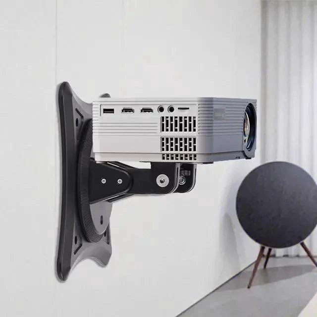 Alt view image 3 of 7 - Projector Stand Tripod Projector Bracket 360-degree Rotating Ceiling-Mounted Wall-Mounted Projector Stand Small Portable Bracket Projector Mount(B)