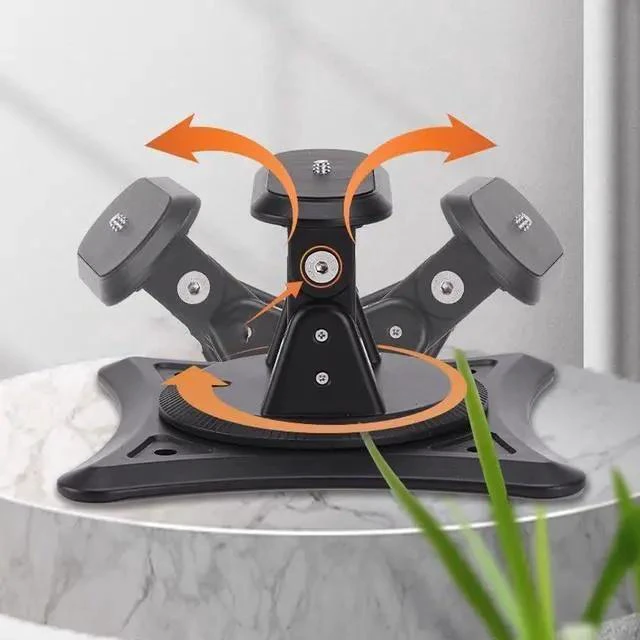 Alt view image 5 of 7 - Projector Stand Tripod Projector Bracket 360-degree Rotating Ceiling-Mounted Wall-Mounted Projector Stand Small Portable Bracket Projector Mount(B)