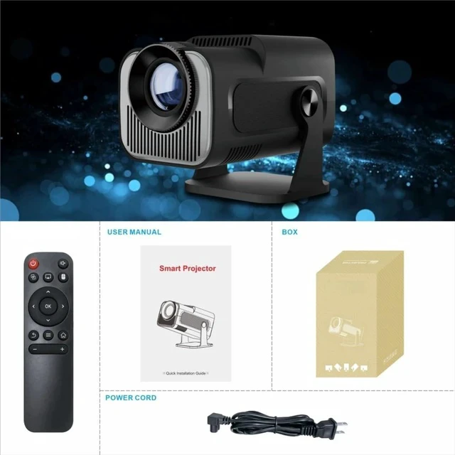 Alt view image 7 of 7 - Projector Screen HY-320 Mini Portable Newly Native 720P H713 Android 11 4K Projector 320 ANSI Wifi6 BT5.0 Cinema Outdoor Rotable Projector