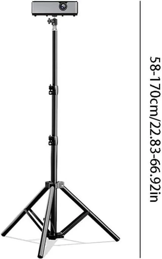Alt view image 2 of 7 - Projector Stand Home Projector Stand Projector Floor Tripod Living Room Folding Telescopic Portable Tray Tripod Projector Shelf