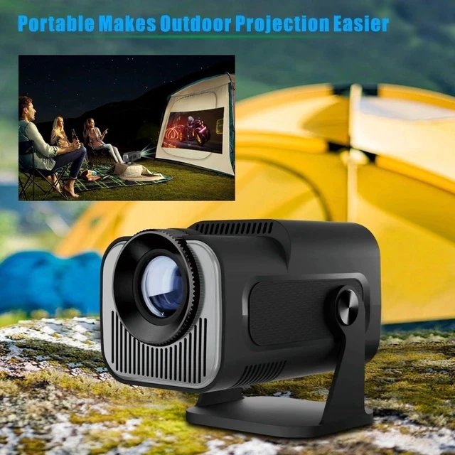 Alt view image 6 of 7 - Projector Screen HY-320 Mini Portable Newly Native 720P H713 Android 11 4K Projector 320 ANSI Wifi6 BT5.0 Cinema Outdoor Rotable Projector