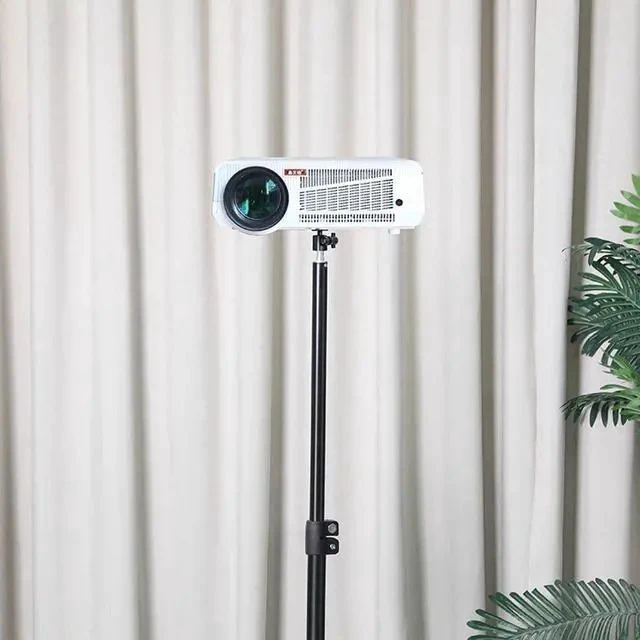 Alt view image 3 of 7 - Projector Stand Home Projector Stand Projector Floor Tripod Living Room Folding Telescopic Portable Tray Tripod Projector Shelf