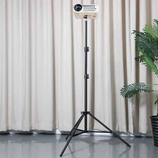 Alt view image 6 of 7 - Projector Stand Home Projector Stand Projector Floor Tripod Living Room Folding Telescopic Portable Tray Tripod Projector Shelf