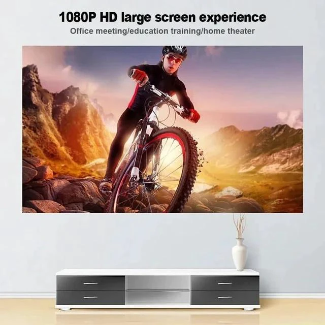 Alt view image 5 of 7 - Projector Screen Projection Screens Simple Metal Anti Light Projection Screen Portable Outdoor High-Definition 4K Projector Cloth Smart Home(120 inch)