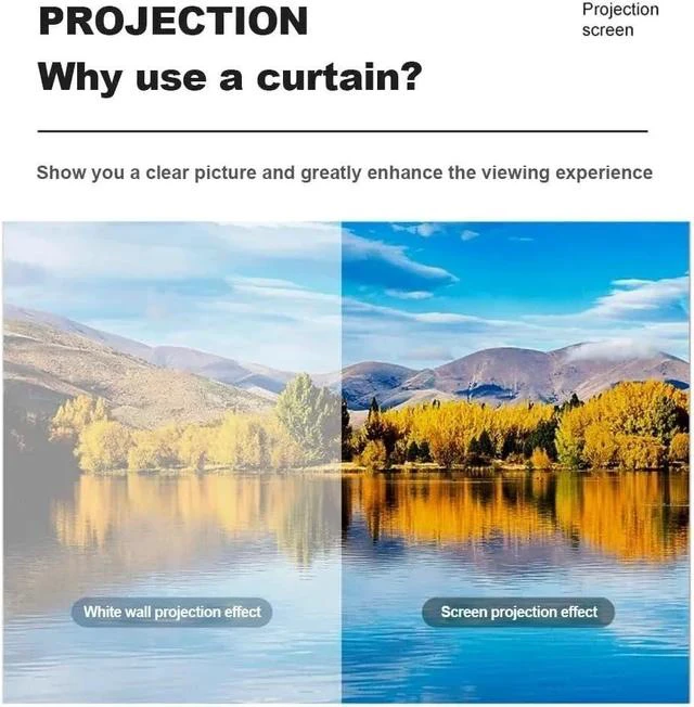 Alt view image 6 of 7 - Projector Screen Projection Screens Simple Metal Anti Light Projection Screen Portable Outdoor High-Definition 4K Projector Cloth Smart Home(120 inch)