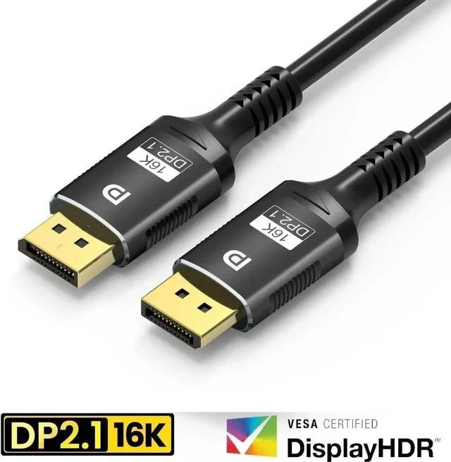 Main image of 3.3FT DisplayPort 2.1 Cable, 80Gbps DP to DP Cord with DSC 1.2a HDR, Supports 16K@30Hz, 8K@60/120Hz, 4K@240Hz/165Hz/144Hz, 2K@360Hz FreeSync G-Sync for Gaming Monitor PC Laptop
