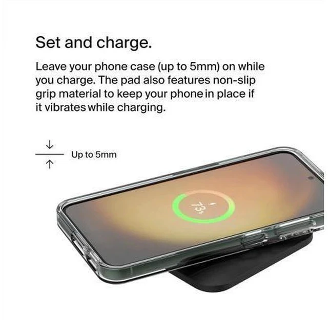 Alt view image 4 of 7 - 15W Wireless Charger Qi-Certified Non-Magnetic Easy Align Fast Wireless Charging Pad Compact Charger for iPhone Galaxy and Other Qi-Enabled Devices
