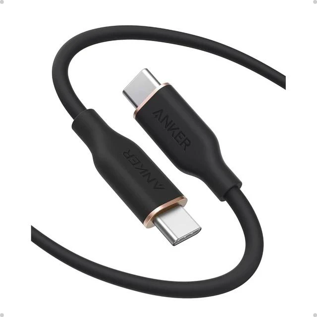 Main image of USB C Cable Type C Flow Cord Fast Charging for iPhone 17 Series MacBook Pro 2020 and More (USB 2.0) (240W Black 6FT)