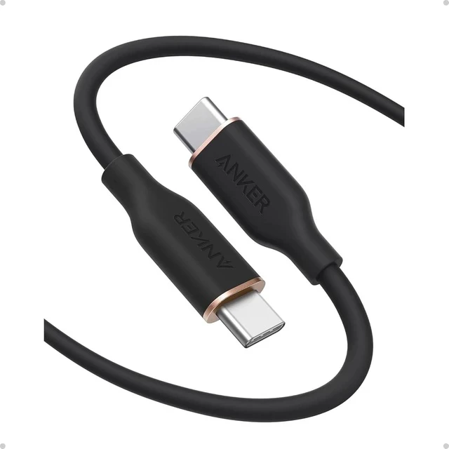 Alt view image 7 of 7 - USB C Cable Type C Flow Cord Fast Charging for iPhone 17 Series MacBook Pro 2020 and More (USB 2.0) (240W Black 6FT)