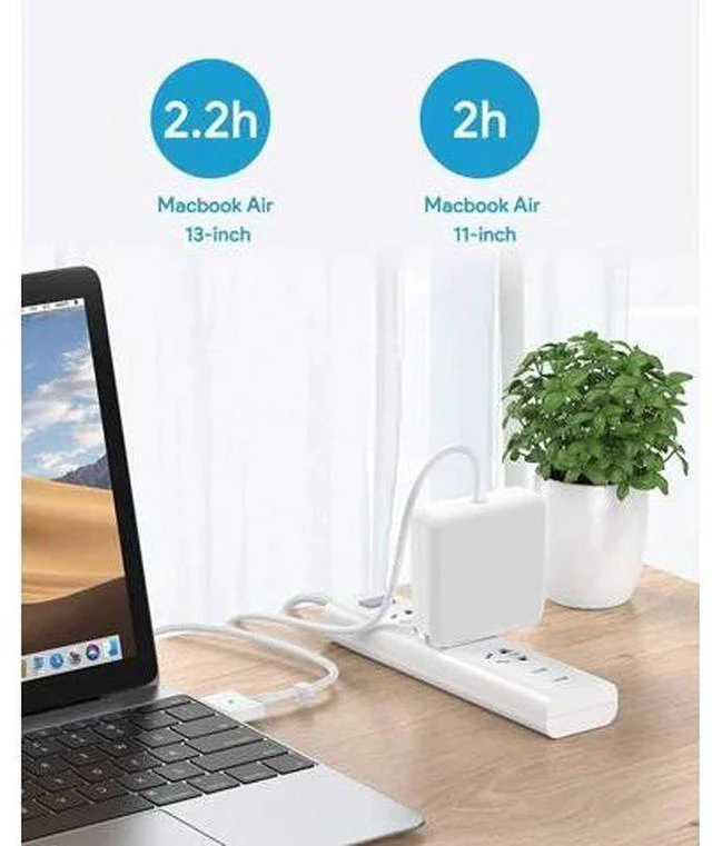 Alt view image 6 of 6 - Mac Book Air Charger 45W Magnetic Mag2 T-Tip Laptop Charger Suitable for Mac Book Air 11 inch and 13 inch After Mid 2012(Applicable to 2012-2017)