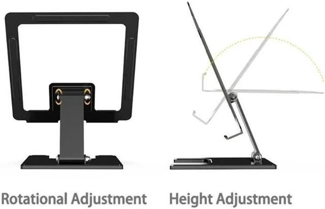 Alt view image 5 of 7 - Physowell Tablet Stand Holder Adjustable Tablet Stand for Desk Portable Monitors Stand Tablet Holder Travel Holder for Tablets