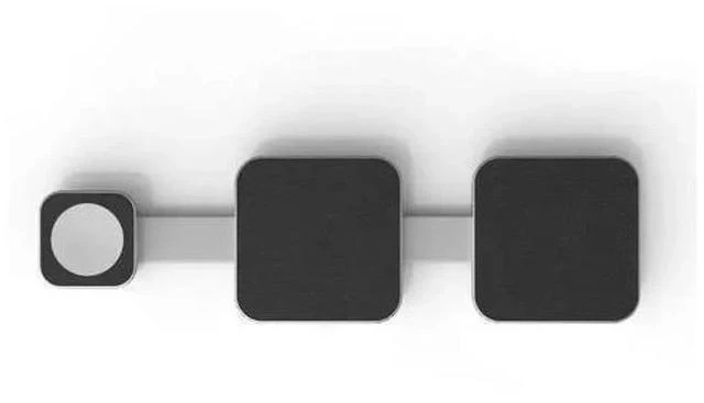 Main image of Design Multi Function Charging Adapter 3-in-1 15W Fast Charging Foldable Magnetic Wireless Charger Stand Black