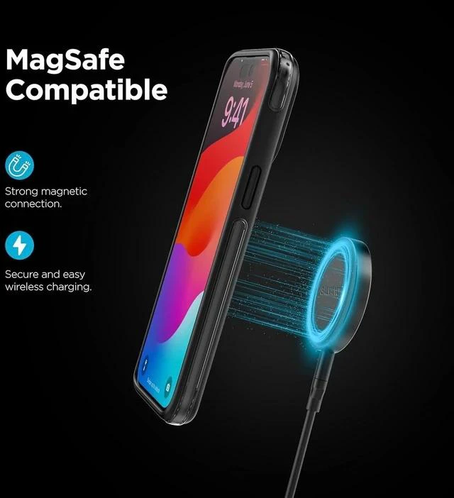 Alt view image 5 of 7 - Galvanox Long Wireless Charger Compatible with MagSafe (10 Foot Cable) Magnetic 15W Fast Charging Pad for iPhone with Flexible Removable Cord (Black)
