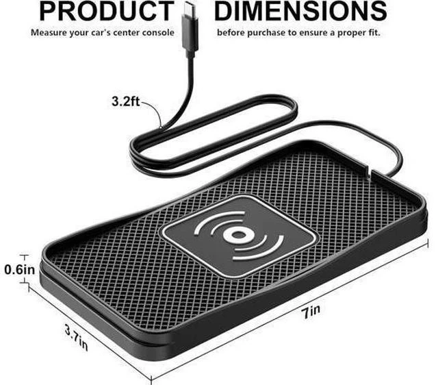 Alt view image 2 of 7 - Wireless Charger for Car 20W Max Fast Car Charging Pad Non-Slip Charger for iPhone 16/15/14/13/12 Galaxy S25-S9 Android Devices (Type C)