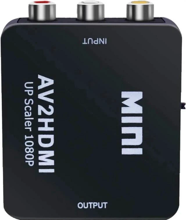 Alt view image 2 of 7 - 1080P RCA Composite CVBS AV to HDMI Converter, PAL/NTSC AV RCA to HDMI Video Audio Adapter with USB Power Cable, Compatible with N64 Wii PS2 Xbox VHS VCR Camera DVD