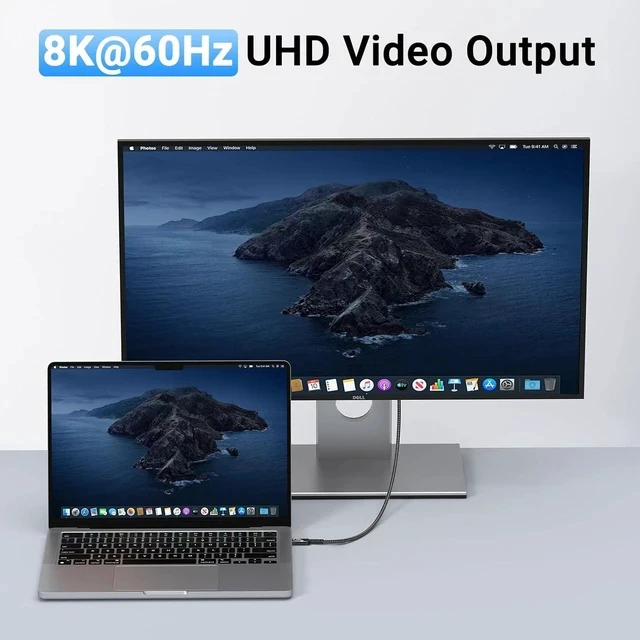 Alt view image 4 of 7 - USB 4 Data Cable(1.5FT 2packs) 40Gbps Data Transfer 8K Video and USB C to USB C 240W Charging Compatible with iPhone 15/Pro/Plus/Pro Max Galaxy Thunderbolt 4/3 Cable and USB-C