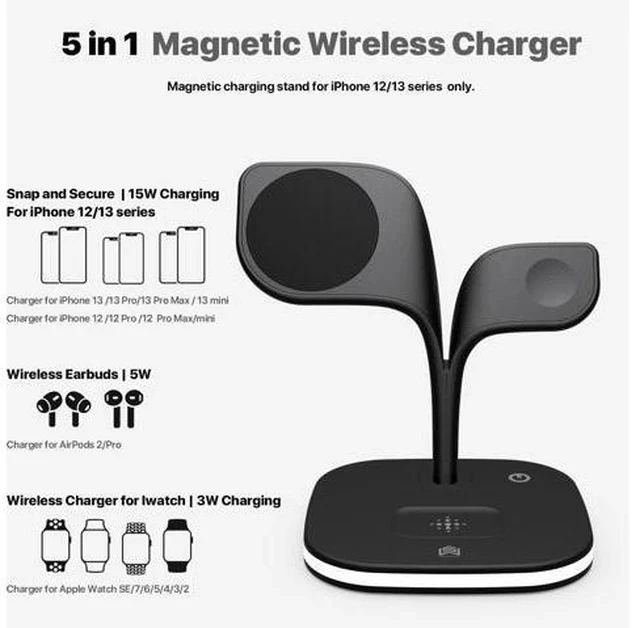 Alt view image 5 of 7 - 3 in 1 Magnetic Wireless Charger for Iphone 13 12/Watch/Headphones Wireless Charger Compatible for Apple Products Fast Wireless
