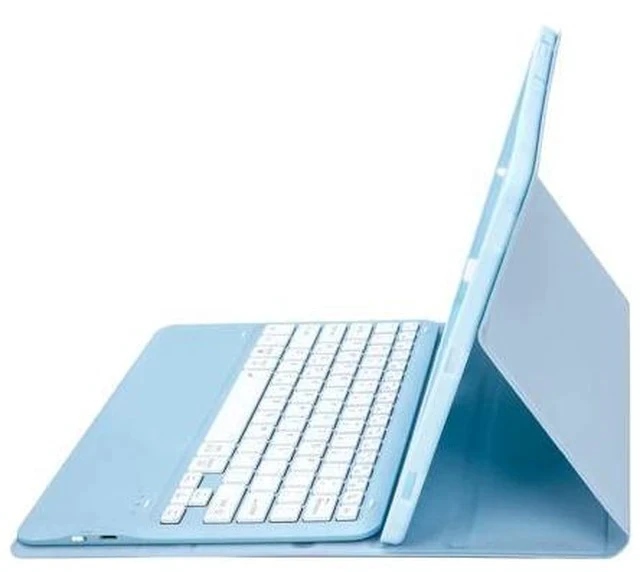 Alt view image 4 of 5 - KcoxdCn New iPad Pro 13 Inch 2024 Keyboard Case for iPad Pro 13 Inch Keyboard Case 2024 Model 7th Generation with Pencil Holder Mutil Angles Stand Cover Detachable Wireless Keyboard (Light Blue)