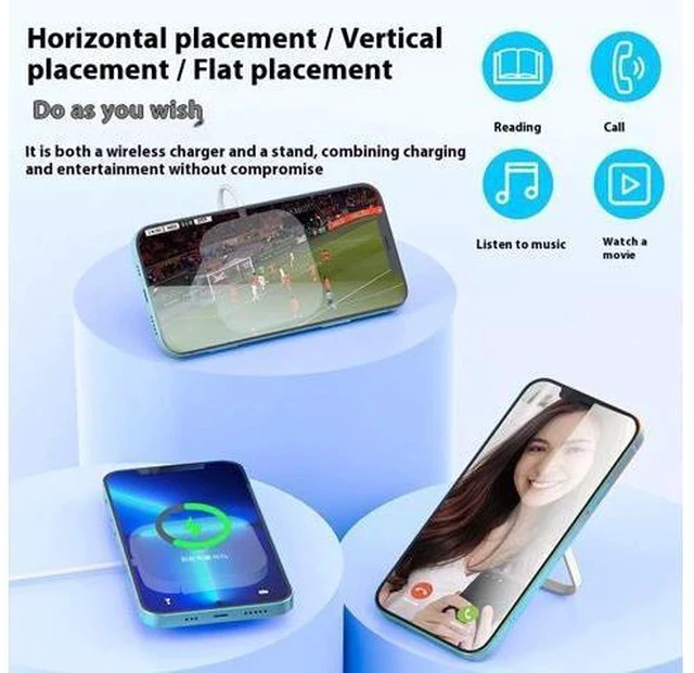 Alt view image 3 of 7 - 3 in 1 Fast 15W Wireless Charger for Phones Magnetic with Foldable Stand Multifunction Magnetic Wireless Charger