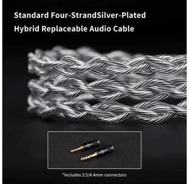 Alt view image 7 of 7 - Shell 3DD+1Planar in-Ear Headphone 2Pin Detachable Cable Design Interchangeable Filter Nozzles (no mic)
