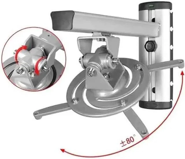 Alt view image 3 of 7 - Projector Bracket Office Universal Aluminum Alloy Projector Bracket Rotating Projector Ceiling Wall Mount Bracket Portable Projector Stand(White)