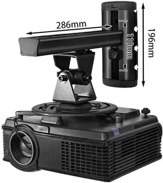 Alt view image 2 of 7 - Projector Bracket Office Universal Aluminum Alloy Projector Bracket Rotating Projector Ceiling Wall Mount Bracket Portable Projector Stand(White)