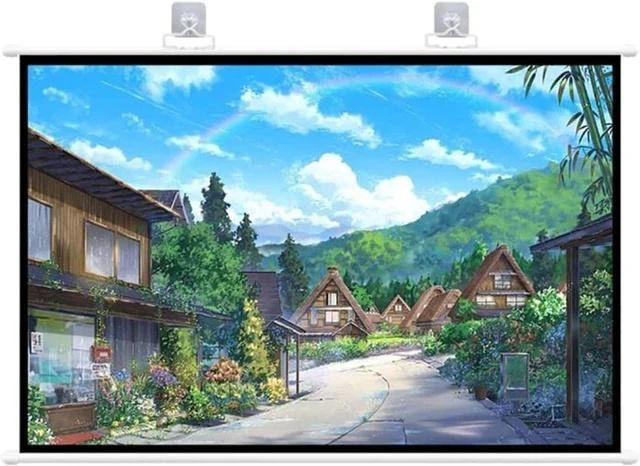 Main image of Projector Screen,Wall-Mounted Projector Screen, 60/72/84/100inch Outdoor Indoor Portable Household Manual Projector Screen, No Wrinkle