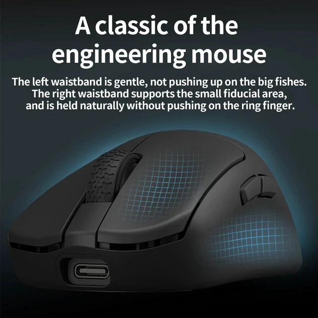 Alt view image 7 of 7 - N7 Wireless Gaming Mouse,Tri-Mode 8K/USB-C/Bluetooth,Up to 30000DPI,PAW3950 Optical Sensor Lightweight 49g,5 programmable Button,Computer Mouse for Laptop,PC,Mac