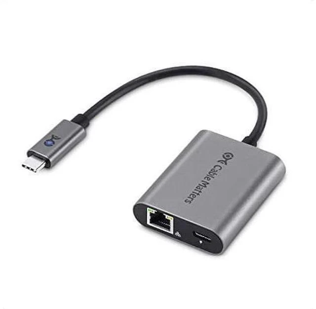 Main image of Cable Matters USB C to 2.5 Gigabit Ethernet Adapter with Charging 100W, 2.5g Ethernet to USB-C Adapter (2.5gbps Ethernet Port) - Compatible with MacBook Pro, iPad Pro, XPS, Microsoft Surface Pro