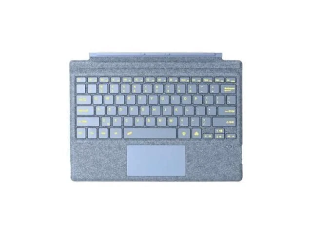 Alt view image 6 of 7 - Zoof Type Cover for Microsoft Surface Pro 7 Plus/Pro 7, 12.3 inch, Ultra-Slim Wireless Tablet Keyboard with Multi Touchpad Bluetooth (Ice Blue with Backlit)