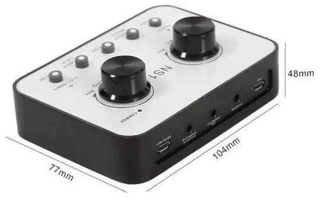 Alt view image 2 of 5 - Microphone Sound Card Ns1 Mobile Phone Streamer Live Broadcast Sound Card For Mobile Phone Computer Pc Microphone